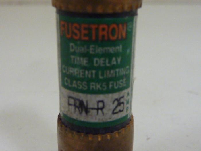 Used FUSETRON 25 Amp Fuse FRN-R-25 #62240