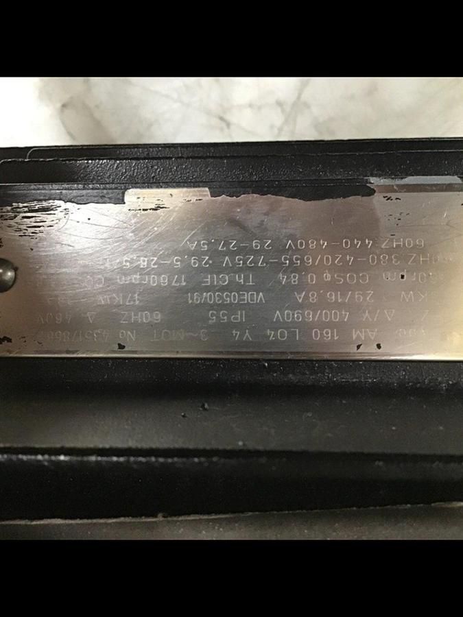 Used AEG 20 HP Motor AM 160 L04 Y4 #128586