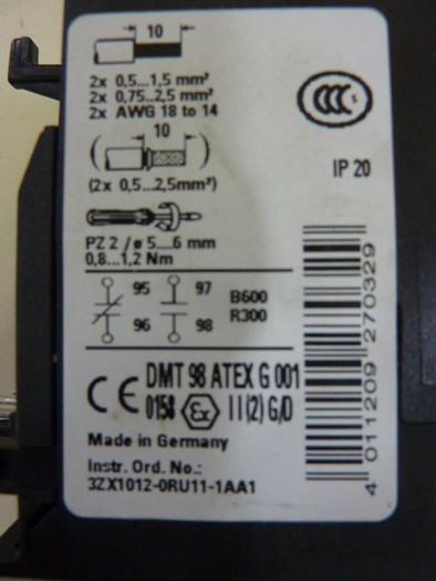 Used SIEMENS Overload Relay 3RU1 116-1AB0 #76120