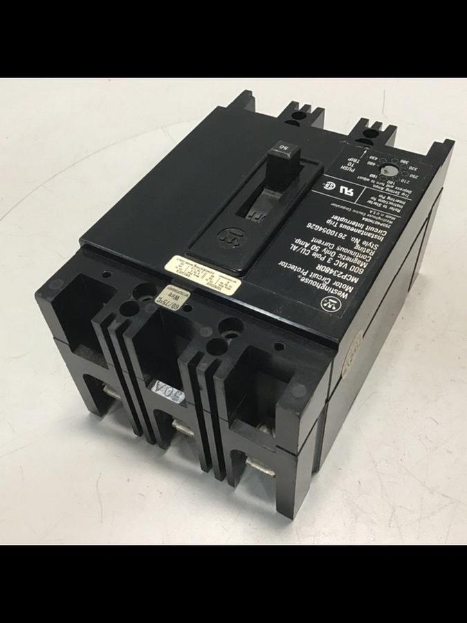 Used WESTINGHOUSE 50 Amp Circuit Breaker MCP23480R Used