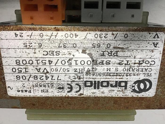 Used BROLLO VA 150 Transformer T2 SPL00150/451008 #120804