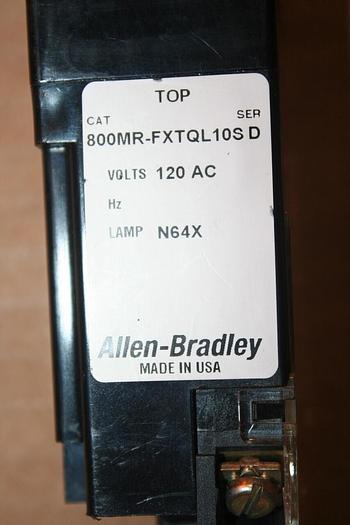 Used ALLEN BRADLEY Push Button 800MR-FXTQL10S #20044