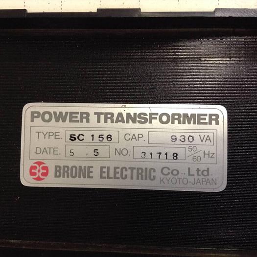 Used BRONE ELECTRIC 0.93 kVA Transformer SC156 #70010
