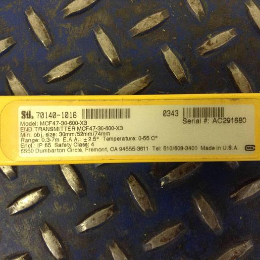 Used STI Light Curtain End Transmitter MCF47-30-600-X3 #78720