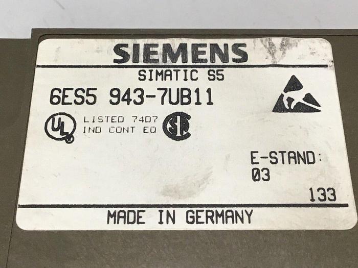 Used SIEMENS Simatic S5 6ES5 943-7UB11 #113802