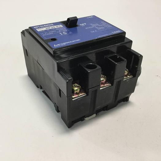 Used MITSUBISHI 15 Amp Circuit Breaker NF30-KC #93334