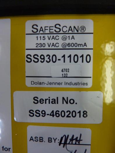 Used DOLAN-JENNER INDUSTRIES Safe Scan Controller SS930-11010 #60440