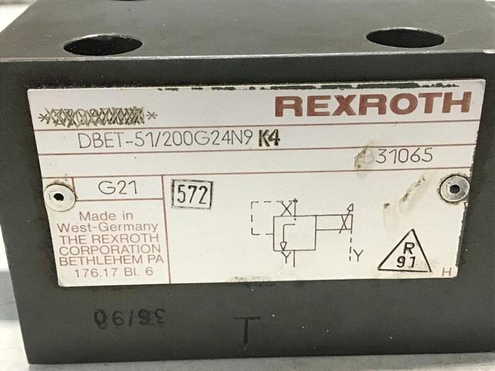 Used REXROTH Valve DBET-51/200G24N9K4 #140413