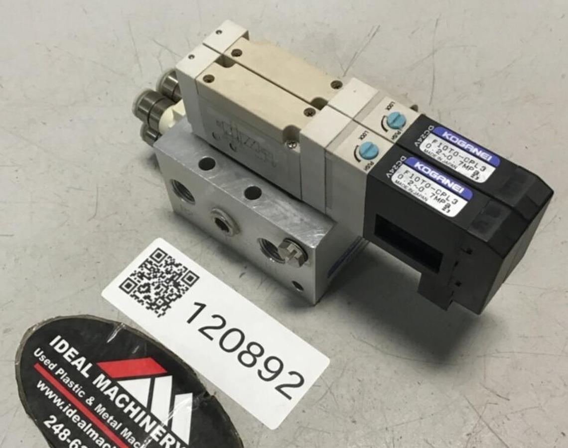 Used KOGANEI Manifold w/ Valve F10M2AJ USED