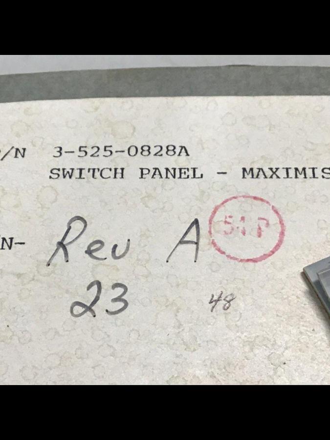 Used CINCINNATI MILACRON Switch Panel Maximiser 3-525-0828A USED