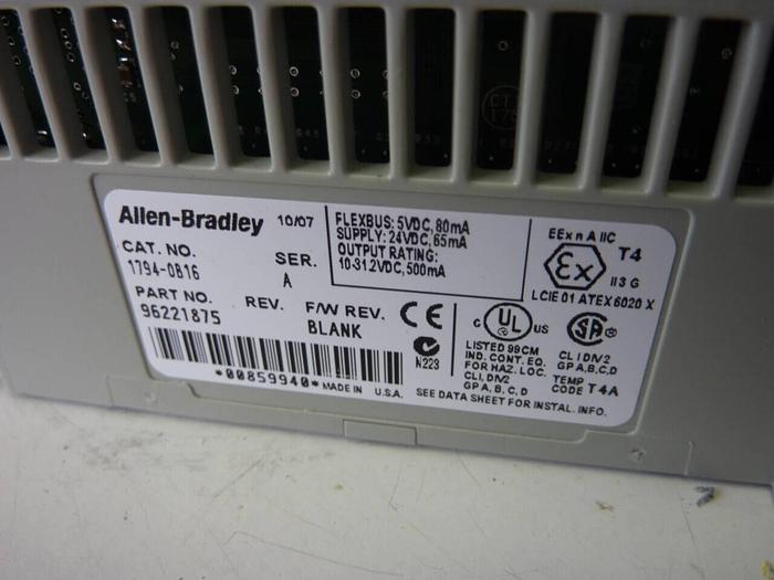 Used ALLEN BRADLEY I/O Module 1794-OB16 SER A #50499