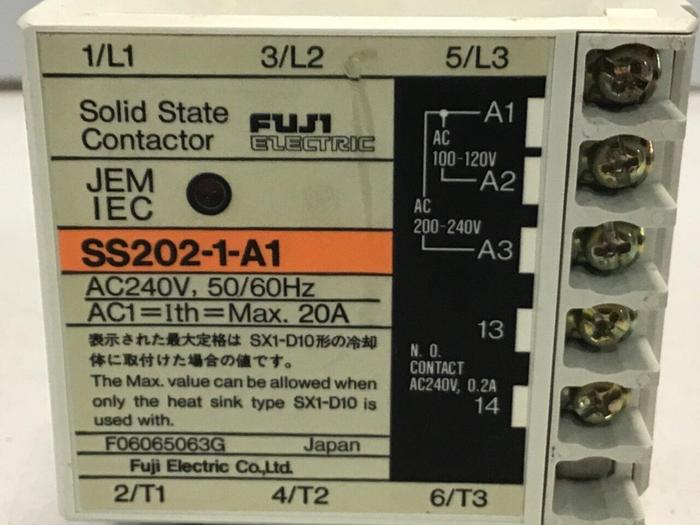 Used FUJI ELECTRIC Contactor SS202-1-A1 #125081
