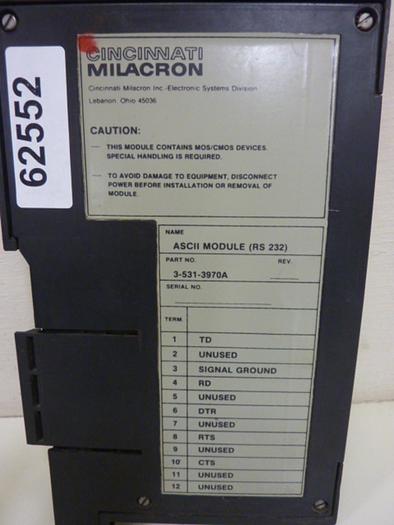Used CINCINNATI MILACRON Communication Module 3-531-3970A #62552