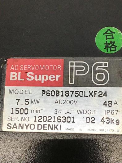 Used SANYO DENKI Servo Motor P60B18750LXF24 Used