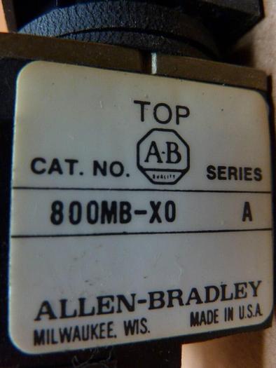 Used ALLEN BRADLEY Push Button 800MB-X0 BLACK #25827