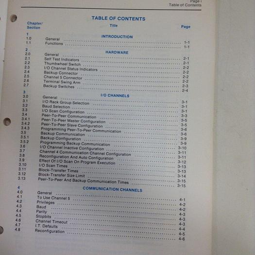 Used ALLEN BRADLEY I/O Scanner Interface User's Manual 1775-S4A MANUAL #70776