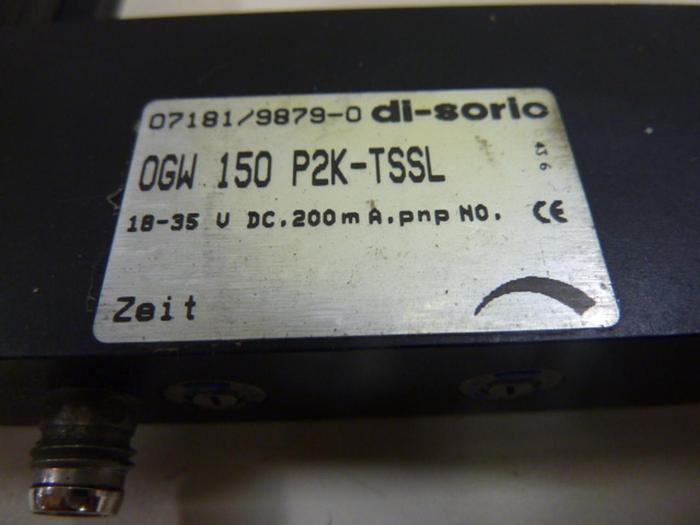 Used DI-SORIC Optical Dynamic Window OGW 150 P2K-TSSL #50636