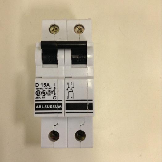 Used ABLSURSUM 15 Amp Circuit Breaker 2DU15 #77920