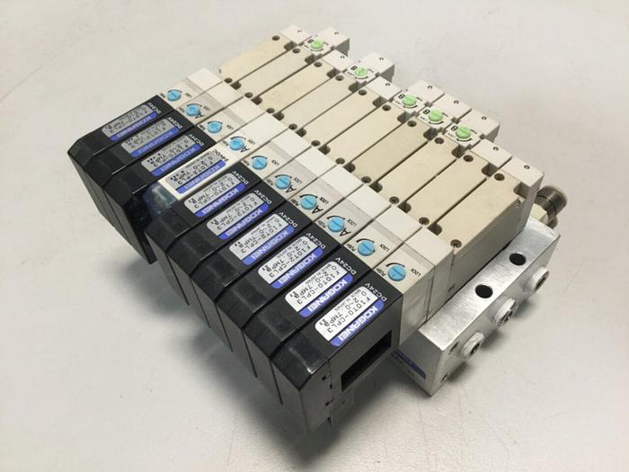 Used KOGANEI Manifold w/ Valves F10M10AJ Used