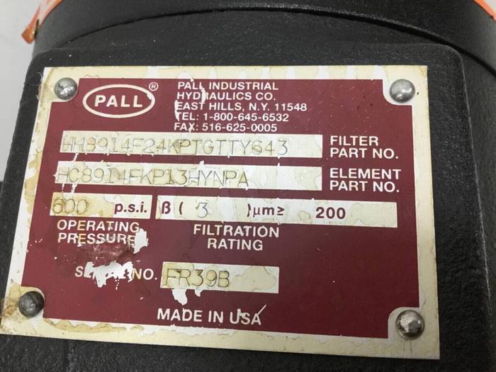 Used PALL INDUSTRIAL Filter Cartridge HH8914F24KPTGTTY643 #90866