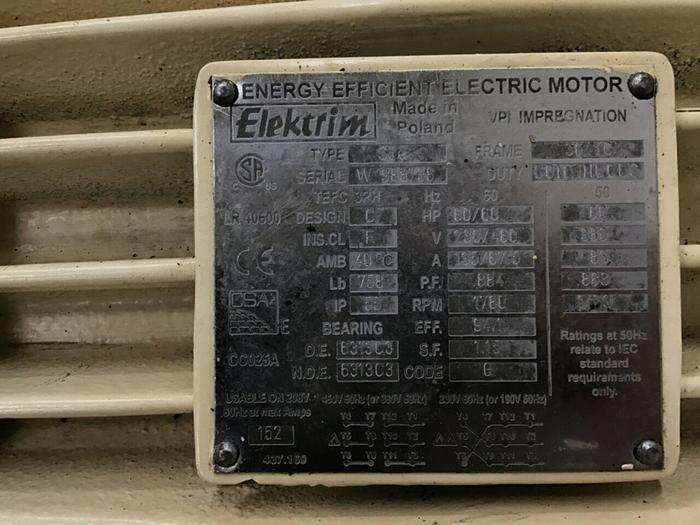 Used ELEKTRIM 60 HP Electric Motor STE Used