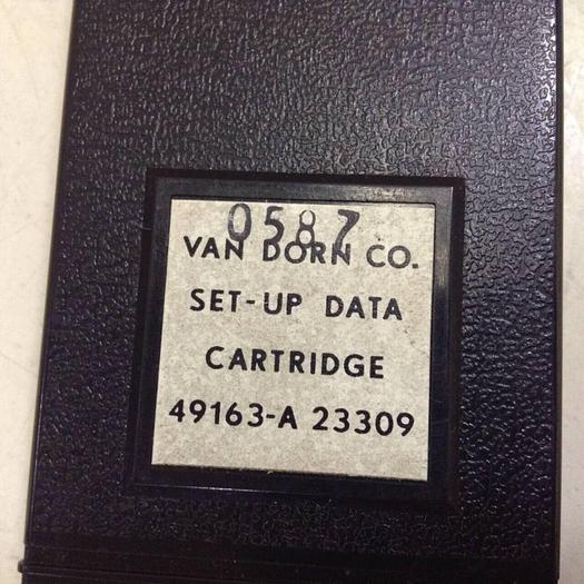 Used VAN DORN Set-Up Data Cartridge 49163-A 23309 #81728