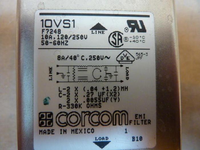 Used CORCOM Filter 10VS1 #22378