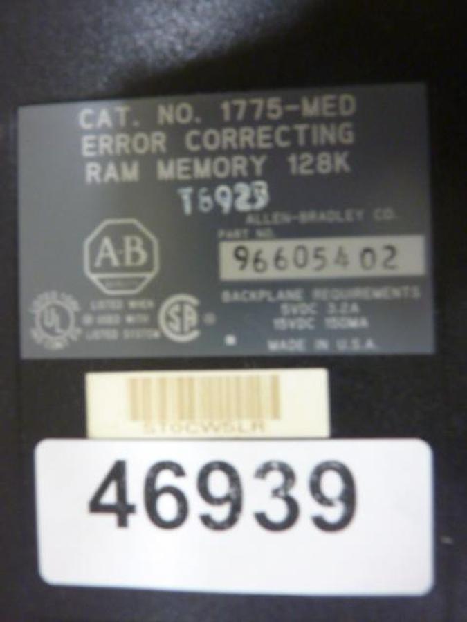 Used ALLEN BRADLEY Error Correction Ram Memory 1775-MED Used