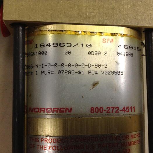 Used NORGREN Pneumatic Power Clamp EC50GN1000 00 0D90 2 041608 #88086