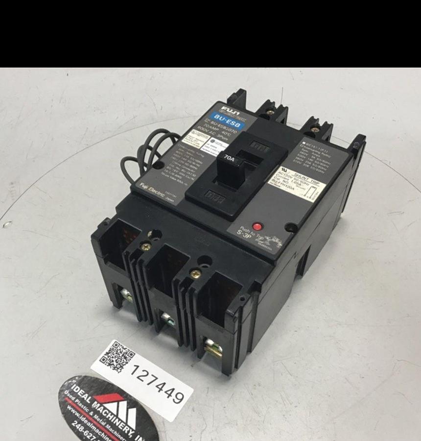Used FUJI ELECTRIC 70 Amp Circuit Breaker BU-ESB3070 USED