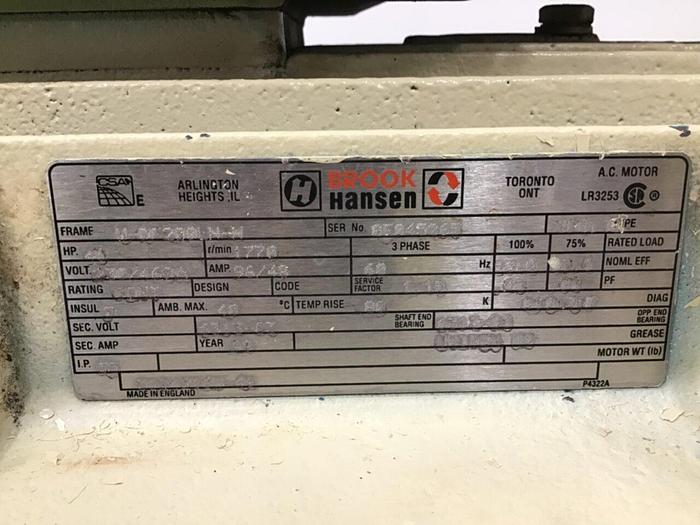 Used BROOK CROMPTON 40 HP AC Motor W-DF200LN-N Used