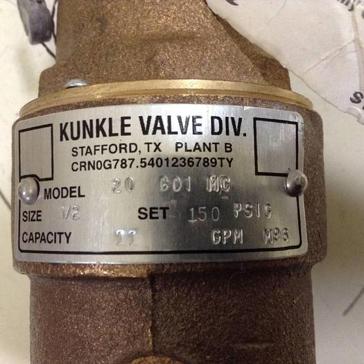 KUNKLE Safety Valve 20 C01 MC #88391