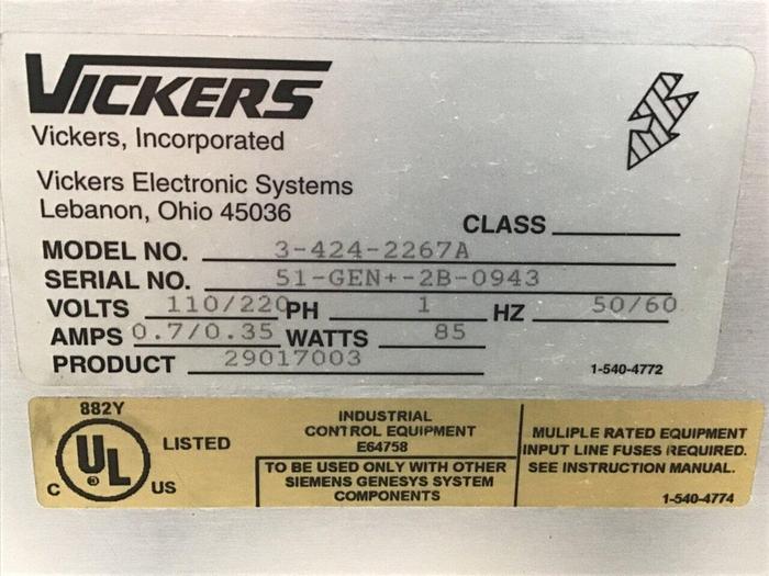 Used CINCINNATI MILACRON Power Supply & Chassis 3-424-2267A Used