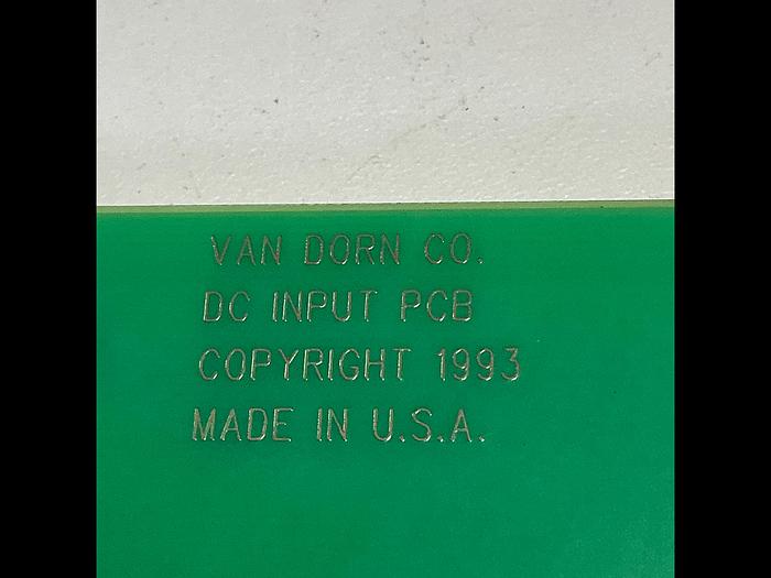 Used VAN DORN ASSY 330037 REV-C