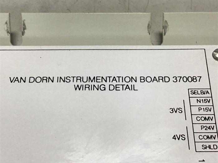 Used VAN DORN Instrumentation Board 370087 USED