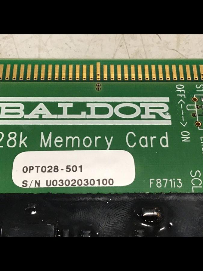Used BALDOR 128 K Memory Card OPTO28-501 Used