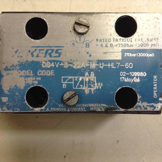 Used VICKERS Directional Hydraulic Valve DG4V322AMUHL760 Used
