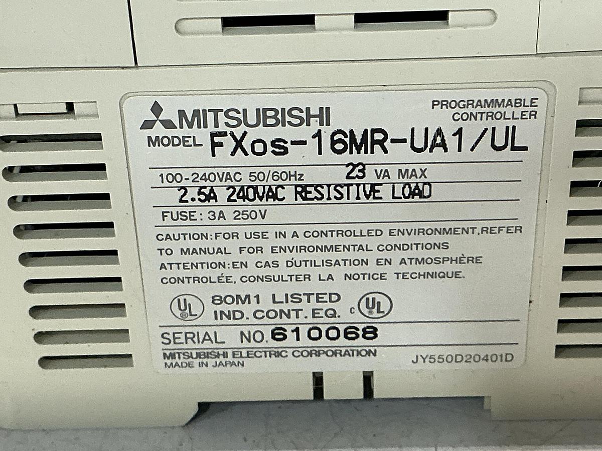 Used MITSUBISHI FXos-16MR-UA1/UL