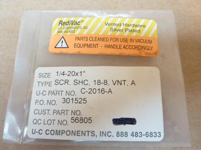 U-C COMPONENTS Socket Head Cap Screw C-2016-A #41314