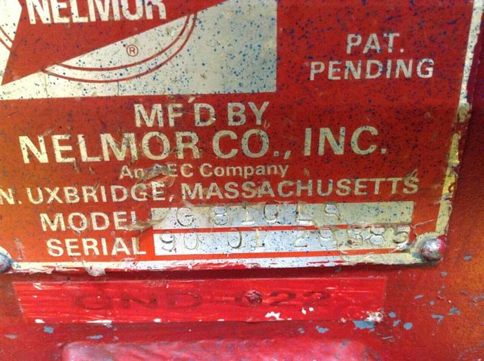 Used NELMOR 3 HP Grinder / Granulator G810LS 3 HP USED
