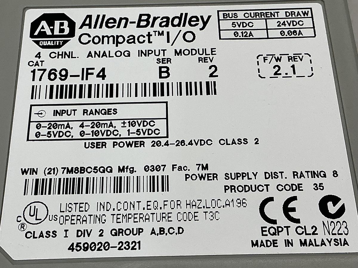 Used ALLEN BRADLEY 1764-28BXB SER B