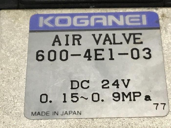 Used KOGANEI Valve 600-4E1-03 #128501