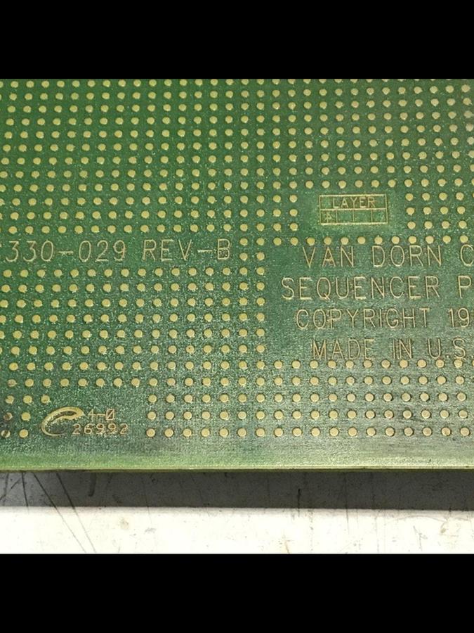 Used VAN DORN Sequencer Circuit Board PC330-029 330-029 #136214