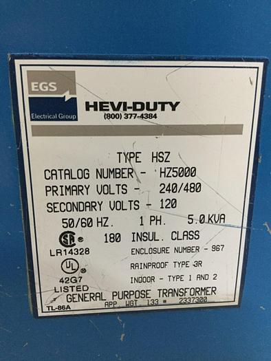 Used EGS 5.0 kVA General Purpose Transformer HZ5000 #109230