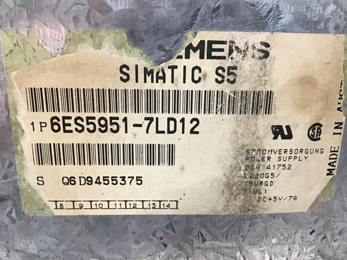 Used SIEMENS Power Supply 6ES5 951-7LD12 #113801
