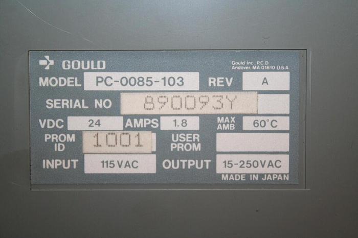 Used GOULD Programmable Controller PC-0085-103 #20993