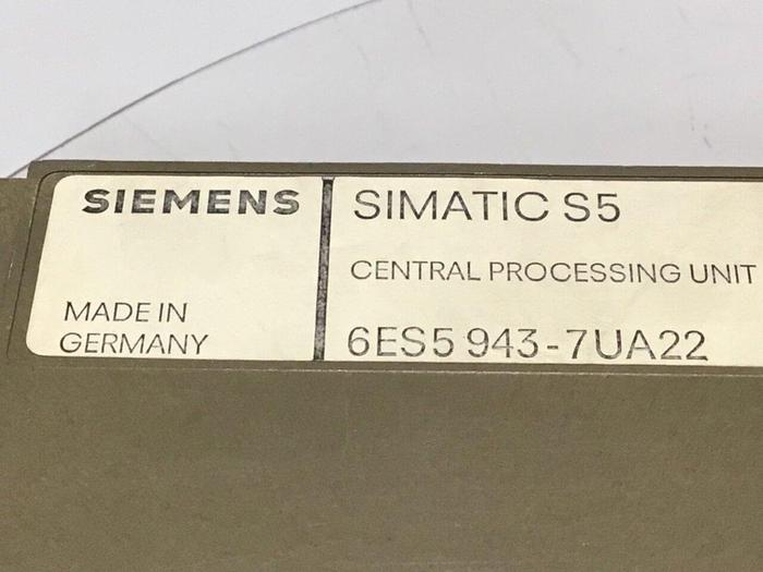Used SIEMENS Central Processing Unit 6ES5 943-7UA22 #113129