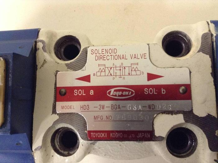 Used TOYOOKI KOGYO Solenoid Directional Valve HD3-3W-BGA-03A-WDD2S #87246