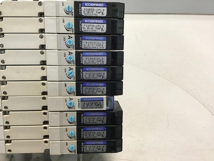 Used KOGANEI Manifold w/ Valves F10M10AJ #120927