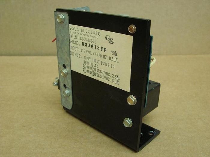 Used SOLA ELECTRIC Power Supply 81-05-230-01 Used